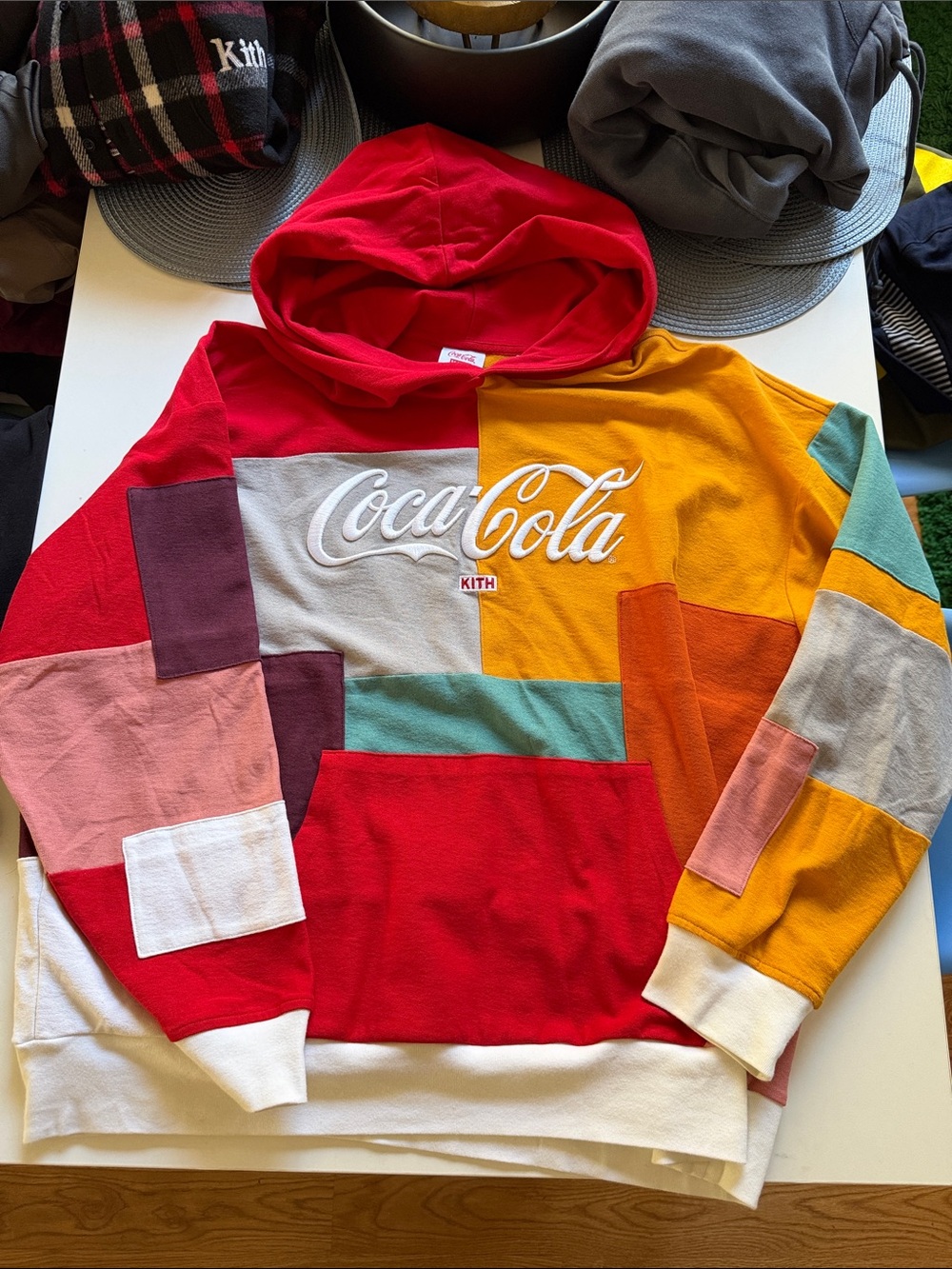 Kith x Coca Cola Multicolor Patchwork Crewneck Hoodie